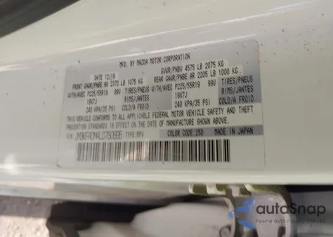 2020 Mazda Cx-5 Grand Touring из США, поврежденный, VIN JM3KFADM4L0760695